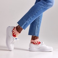 Keds THE PLATFORM經典厚底皮革休閒小白鞋9231W133497