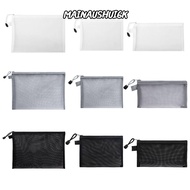 MAINAUSHUI6K Mesh File Bag, A4 A5 A6 Transparent Pen Bag,  Nylon File Folders Student