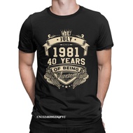 Born In July 1981 40 Years Of Being Awesome Limited Men's Tops T Shirts Awesome Tee Shirt Premium Co