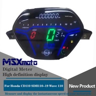 MSXmoto Motorcycle Meter For Honda EX5 CX DX CD110 Wave100 Sdh110 Class1 Ori Tokyoda DIGITAL METER A