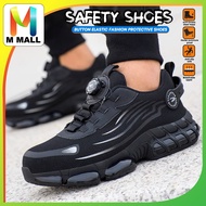 M MALL Safety Shoes Low-Cut Anti-Smashing Anti-Puncture Protective Steel Toe Cap with rotating butto