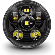 TRUE MODS 5.75" (5 3/4) Lampu Depan LED Untuk Harley Davidson [Kemasan Hitam] Lampu Depan Motosikal 