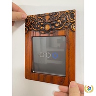 Protective Case Protection Decorative Wall New Chinese Style Switch Solid Wood Solid Wood Carving St