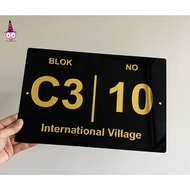 Acrylic House Number | Custom Address Plate| Raised House Number | Embossed House Number Plate | Mod