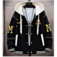 Jacket Hoodie Bomber Baseball Style Peak Pattern Fashion Bomber MS3