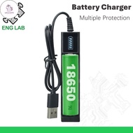 UN ENGLABPortable 18650 Lithium Battery Charger, Multichannel USB Fast Charger for 18650/10440/26650