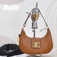 [**Original leather]Celine Celine triomphe Cow Leather Lisa Same Style Ava Underarm Bag Shoulder Bag