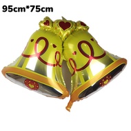 ลูกโป่ง ขนาดเล็ก ลายการ์ตูน สําหรับตกแต่งปาร์ตี้คริสต์มาส ลูกโป่งคริสต์มาส แบบ 4D ซานต้า CHRISTMAS ล