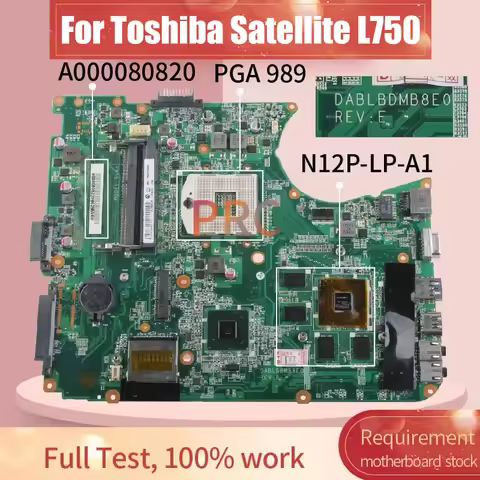 Motherboard Satellite GT525M A000080820 For Toshiba Satellite L750 L755 GT525M Notebook Mainboard DA