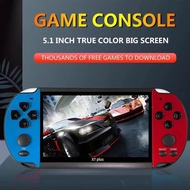 X7plus PSP Handheld Game Console GBA Nostalgic/5.1 inch X7plus Handheld Game Console HD Large Screen
