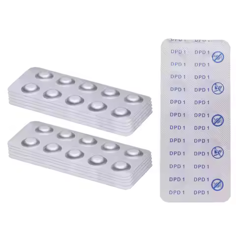 100 PCS Water Chlorine Test Tablets Fast DPD1 Chlorine Test Piece Visual High Range Free Chlorine Te