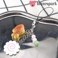 BLAZESPARK Fish Cake Keychain, Pink Squid Roll Japanese Food Taiyaki Pendant, Phone Lanyard Kawaii B