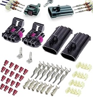 2-Pack (3-Way) Connector Metri-Pack 150 Series Sealed (3-PIN) 16 V & 14 amps, w/16 18 AWG