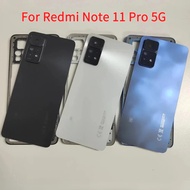 Middle Frame Glass Battery Cover  with Camera Lens Replacement For Redmi Note 11 Pro 5G 2201116 SG.