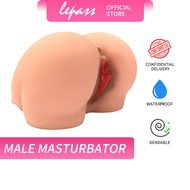 Lepass Masturbator Sex Toys Half body  For Men Dual Holes Big Ass Fake Pussy Adult sex doll