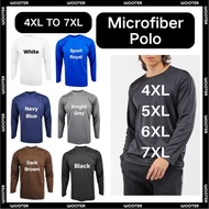 (4XL-7XL) Plus Size Microfiber Long Sleeve T Shirt Baju T Shirt Lelaki Plus Size