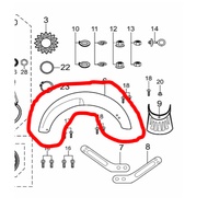 Electric Bike Rear Fender Akasha1Viar Rear Fender/ Akasha1Viar - Black