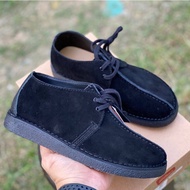 [FREE GIFT 🎁] CLARKS DESERT TREK 01 Genuine Leather Smart Casual Black Suede Leather S1690001 KASUT 