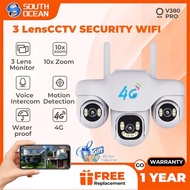 10X Zoom V380 Pro CCTV Security Camera WiFi Wireless Outdoor 3 Lenses Home Protection IP Cam 4G/Wifi