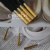AJ1 Patent Leather AF Suitable White Black Metal Head Shoelace Joe 1 Black Gold Snake Pattern Suitab