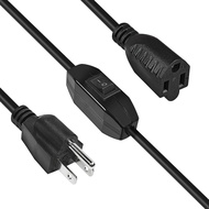 Extension Cord with Switch On/Off, 6.56 FT, 3 Prong Grounded Plug 18 AWG Extension Cord Switch Indoo