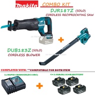 MAKITA DJR187Z CORDLESS RECIPROCATING SAW(SOLO)+DUB183Z CORDLESS BLOWER+4x3.0AH