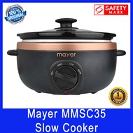 Mayer MMSC35 Slow Cooker. Ceramic Inner Pot. 3.5 L Capacity. Low Energy Consumption. Safety Mark Approved. 1 Year Warranty.