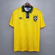 91-93 Brazil Home Retro Soccer Jersey Football