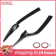 Front Lower Grille Trim  Bumper Grill Cover Glossy Black ABS Plastic Wearproof Easy Installation  fo