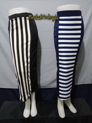 Rok Span Panjang Wanita Dewasa Bahan Scuba Motif Garis Lebar Terbaru / Rok span garis stripe / Rok s