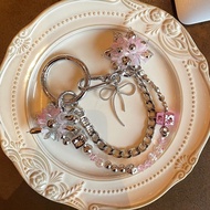 GANTUNGAN Chrome blush bag charms bag hanger/ key chain/