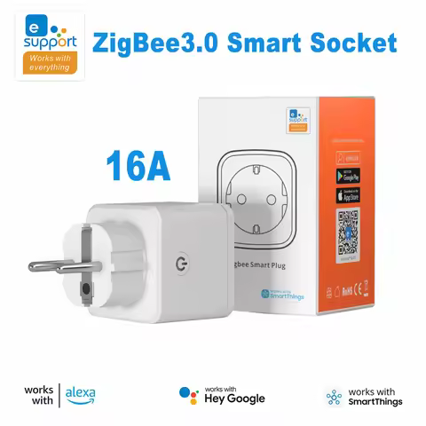 eWeLink Zigbee Smart Socket EU Plug 16A European Standard Socket Adapter Voice Control with Alexa Go