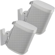 Sanus Adjustable Speaker Wall Mounts Designed for SONOS ONE, Play:1 &amp; Play:3 - Pair (White)