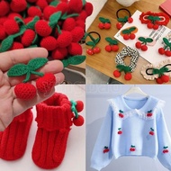 20pcs Knitting Embroidery Cherry Patches Sew-on Appliques for Crochet Crafts Headwear Accessories DI