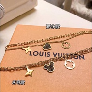 LV DIY Double Layer Bracelet Jewelry Women's Bracelet LV中古拆包Diy双层手链