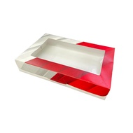 [20 pcs] 6x9x1-5/8 printed pastry box with window as one piece for pastries, brownies, etc