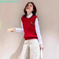 Xing Winter Knit Sweater Top - Loose Fit Red Vest EU Size 8