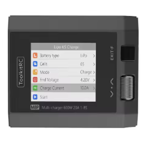 ToolkitRC M8P M8S Upgraded Version 600W 20A DC Balance Charger Discharger For 1-8S Lipo Battery Chec