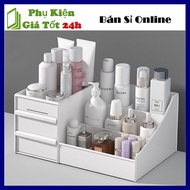 Kệ Đựng Mỹ Phẩm Đồ Trang Điểm Trang Sức 4 Tầng Ngăn Kéo Tiện Dụng - Kệ Mỹ Phẩm Bằng Nhựa 4 Tầng Tron