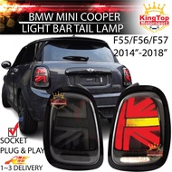 Mini Cooper F55 F56 F57 Tail Lamp Union Jack Type 2014 2017 LED Bar SMOKE