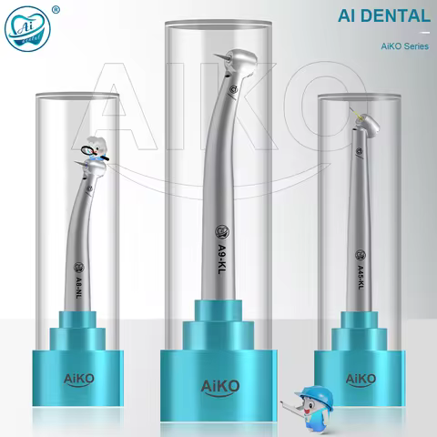 AI DENTAL AiKO Series High Speed Air Turbine Handpiece/Set 45-Degree Angled/Mini/Torque/LED Head K/N