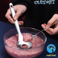 OUDIMEI Croquettes Meatball Spoon Mold, Non-stick Hangable Meatball Maker Spoon, Creative with Round