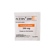 Acetin 200 Acetylcysteine Powder for Oral Solution - 5mg Sachet 1's