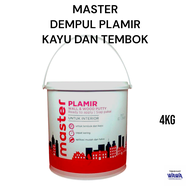 Master Plamir dempul tembok dan kayu praktis siap pakai isi 1kg | 5kg free sabun