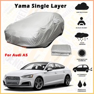 For Audi A5 - XL Size Yama Grey Single Layer Selimut Kereta Car Cover Dirt Resistant Sun Protection 