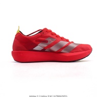 New Style Korean Version Sports Shoes AN0X Adidas ADIZERO ADIOS 9 Red Silver Sports Casual Running S