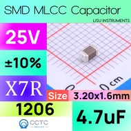 4.7uF 1206 25V X7R ±10% SMD MLCC Capacitor CCTC TCC1206X5R475K250HT