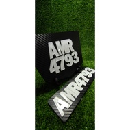 NO PLATE MOTOR KRISTAL 2D (PAPAN CARBON)