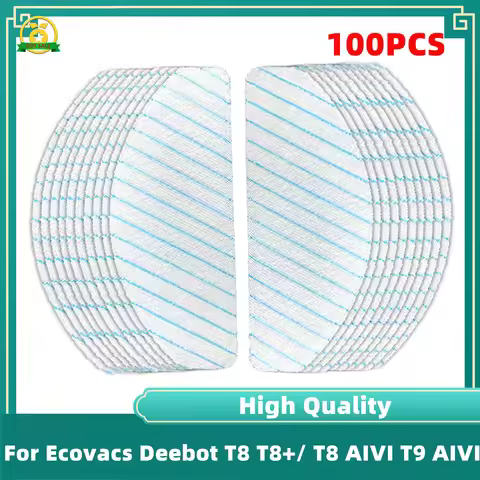 Compatible for Ecovacs Deebot Ozmo T8 T8+/ T8 AIVI T9 AIVI / N8 Pro/ N8 Pro+ Accessories Disposable 