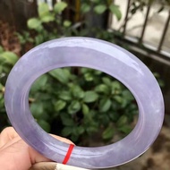 Natural Myanmar jadeite bangle round bar real jadeite bangle natural purple jade stone for woman tem